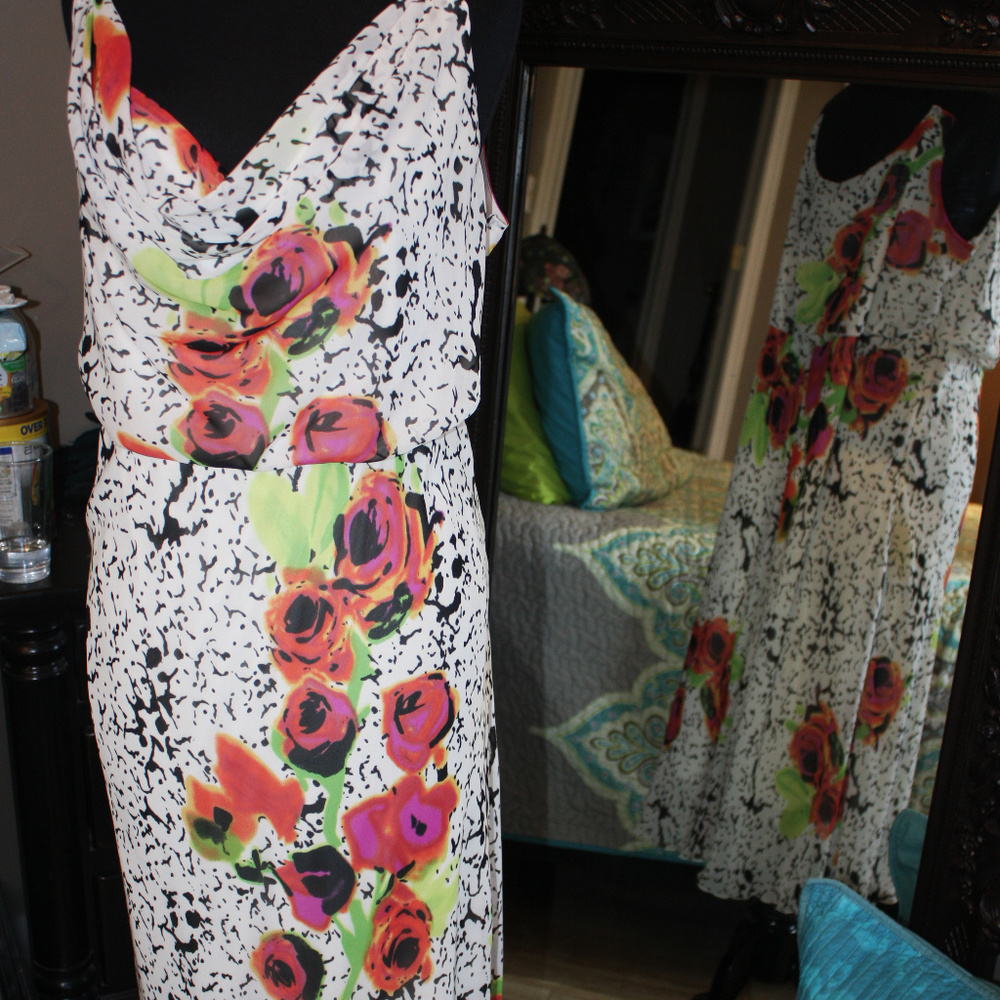 Lane Bryant Floral chiffon dress size 18